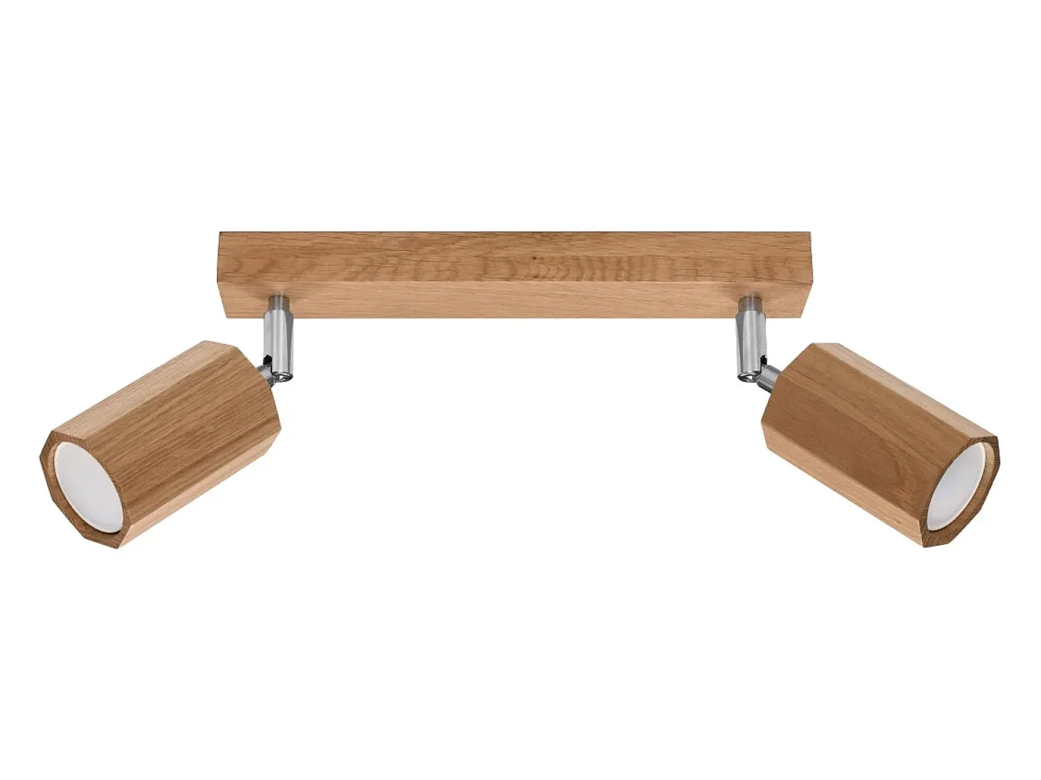 Lámparas de techo Xenor escandinavo de madera - 2 fuentes luminosas 3000K - L.30 x A.20 cm - roble