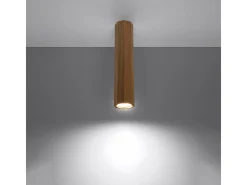 Lámparas de techo Xenor escandinavo de madera - 1 fuentes luminosas 4000K - L.6 x A.30 cm - roble