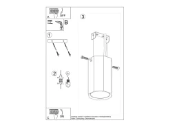 Lámparas de techo Xenor escandinavo de madera - 1 fuentes luminosas 3000K - L.6 x A.10 cm - roble