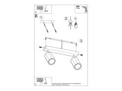Lámparas de techo Xenor escandinavo de madera - 2 fuentes luminosas 4000K - L.30 x A.20 cm - roble
