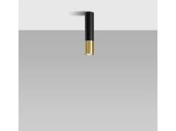 Lámparas de techo Zarpex moderno de acero - 1 fuentes luminosas 3000K - L.6 x A.29 cm - oro negro