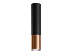 Lámparas de techo Zarpex moderno de acero - 1 fuentes luminosas 4000K - L.6 x A.29 cm - negro/cobre