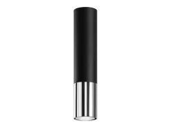 Lámparas de techo Zarpex moderno de acero - 1 fuentes luminosas 4000K - L.6 x A.29 cm - negro/cromo