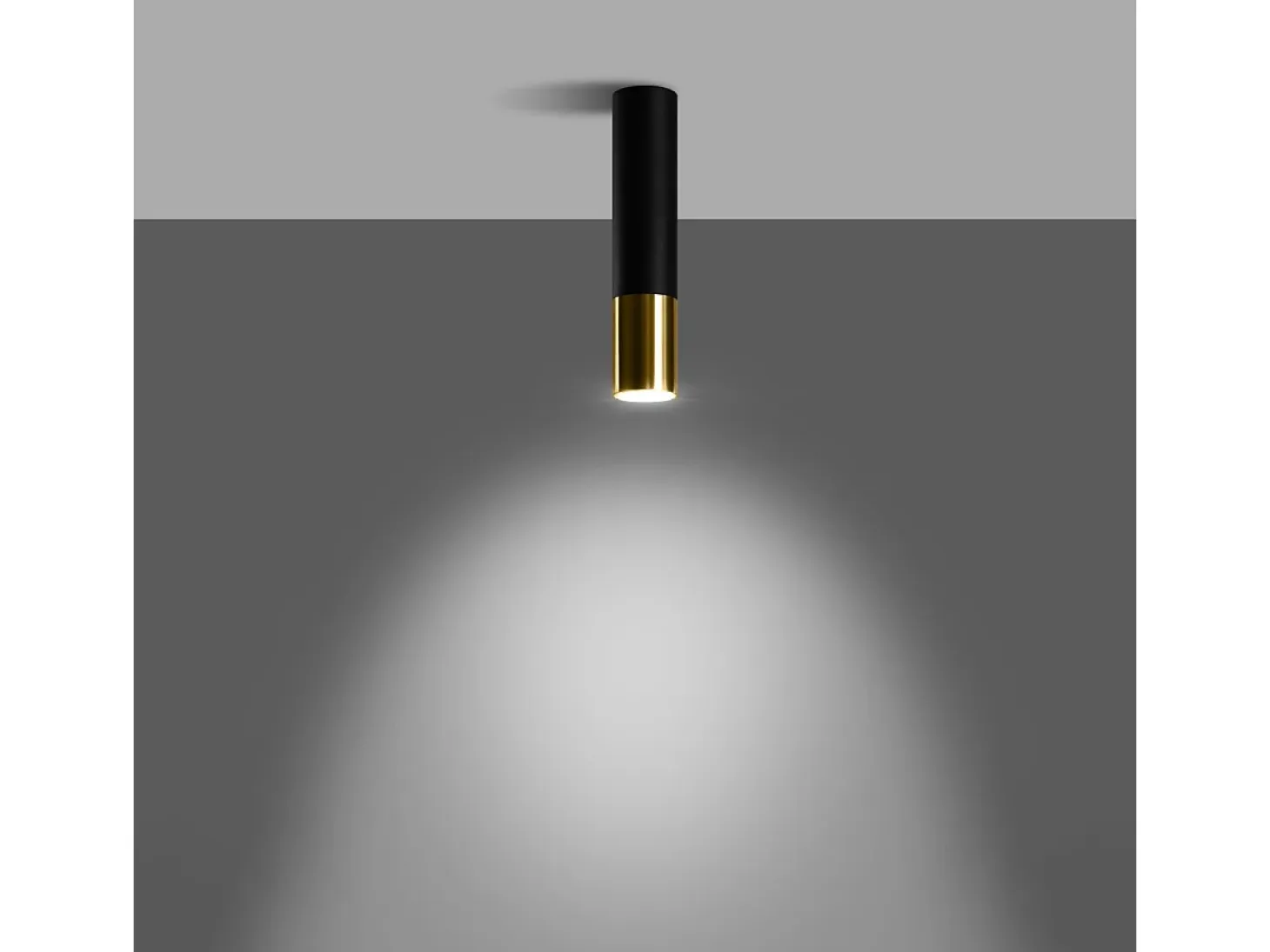 Lámparas de techo Zarpex moderno de acero - 1 fuentes luminosas 4000K - L.6 x A.29 cm - oro negro