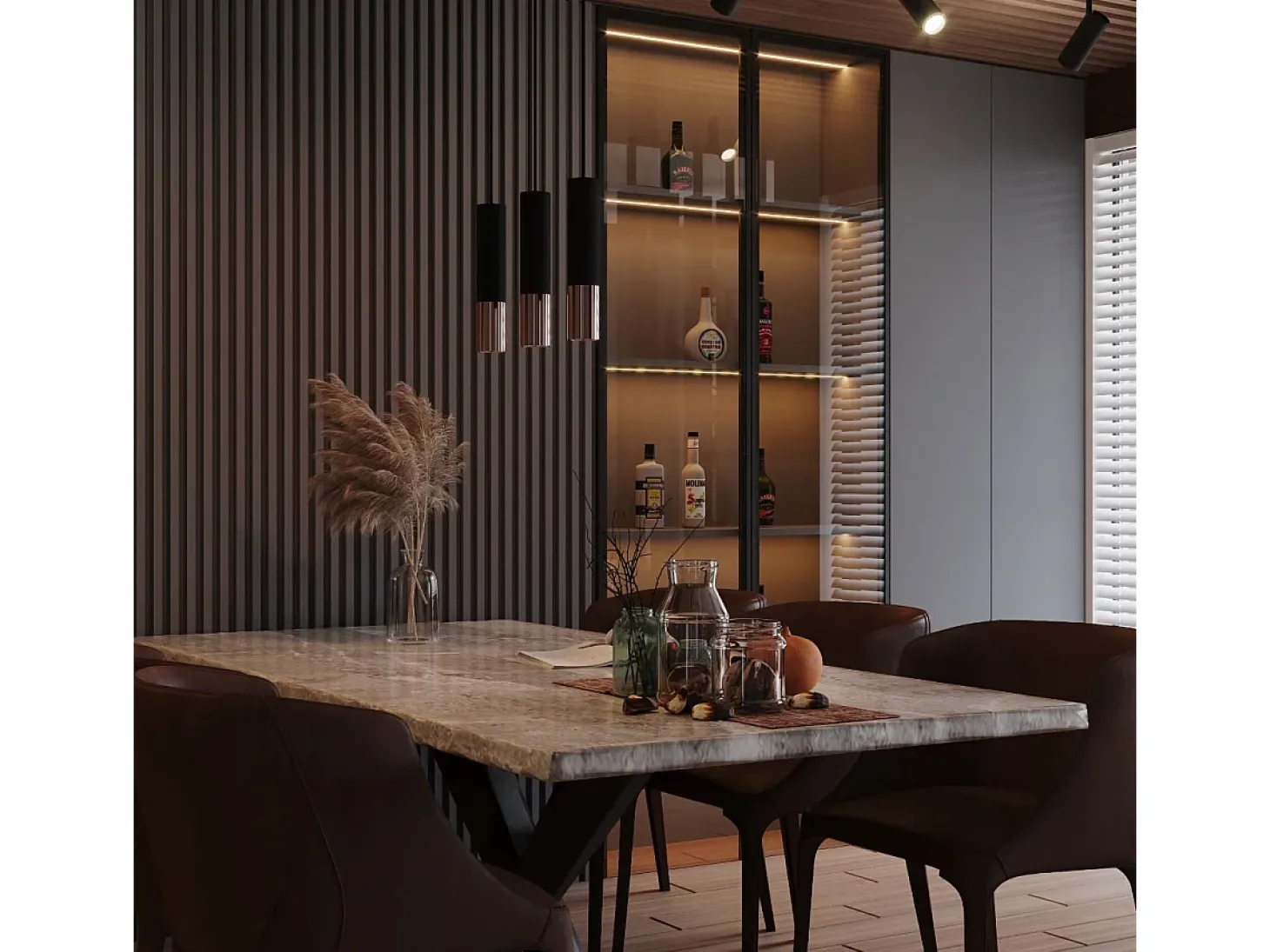 Lámparas de techo Zarpex moderno de acero - 1 fuentes luminosas 3000K - L.6 x A.29 cm - negro/cobre
