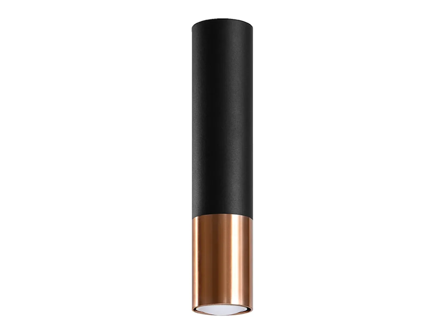 Lámparas de techo Zarpex moderno de acero - 1 fuentes luminosas 3000K - L.6 x A.29 cm - negro/cobre