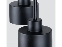 Lámparas de techo Zavros moderno de acero - 3 fuentes luminosas 4000K - L.32 x A.29 cm - negro