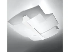 Lámparas de techo Zelora moderno de acero/vidrio - 3 fuentes luminosas 3000K - L.61 x A.7 cm - blanco
