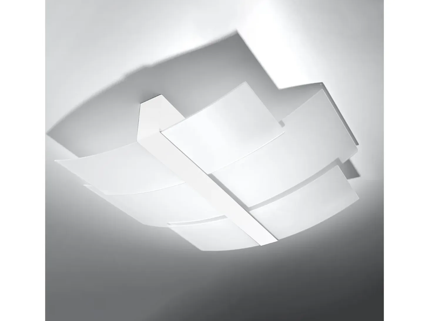 Lámparas de techo Zelora moderno de acero/vidrio - 3 fuentes luminosas 3000K - L.61 x A.7 cm - blanco