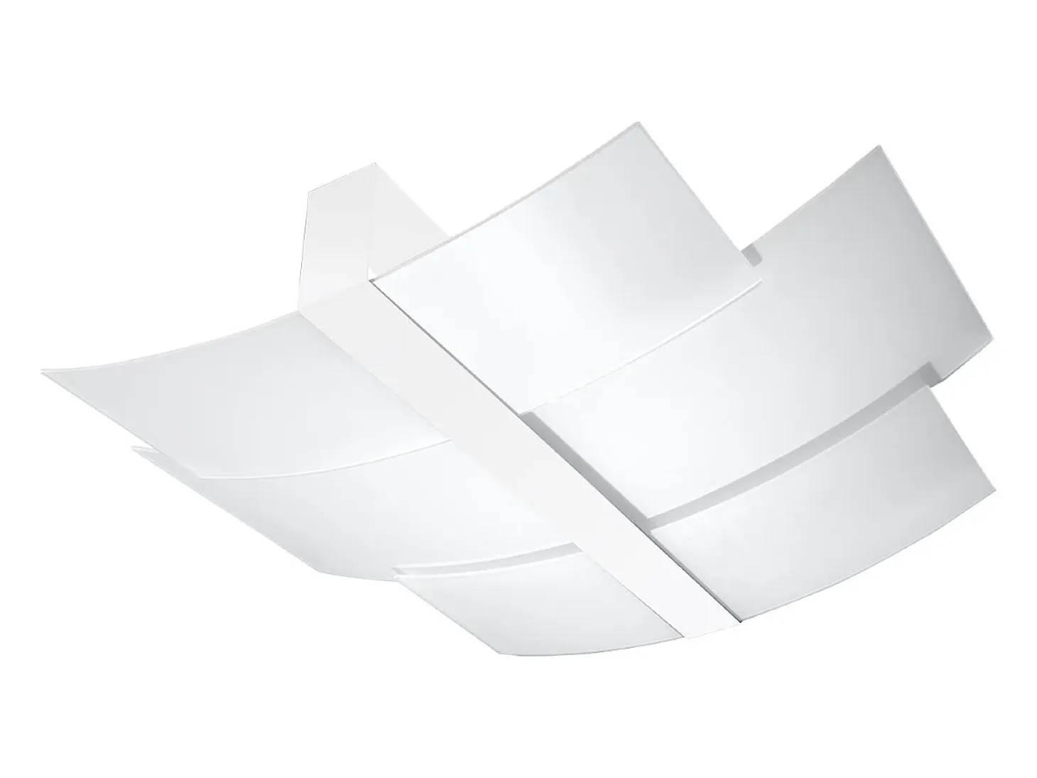 Lámparas de techo Zelora moderno de acero/vidrio - 3 fuentes luminosas 4000K - L.61 x A.7 cm - blanco