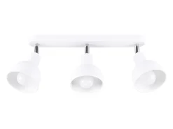 Lámparas de techo Zenda desván de acero - 3 fuentes luminosas 4000K - L.59 x A.18,5 cm - blanco