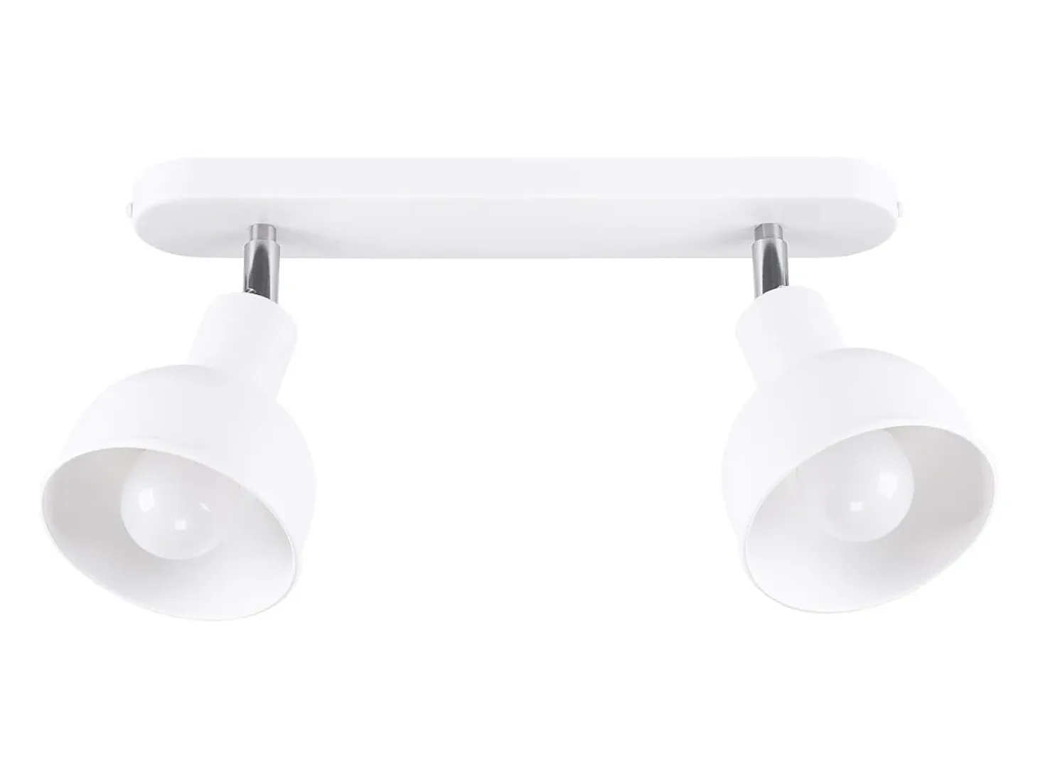 Lámparas de techo Zenda desván de acero - 2 fuentes luminosas 3000K - L.47 x A.18,5 cm - blanco
