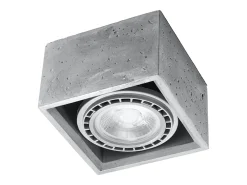 Lámparas de techo Zentra industrial de concreto - 1 fuentes luminosas 3000K - L.14 x A.9 cm - gris