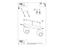Lámparas de techo Zezu escandinavo de madera - 2 fuentes luminosas 3000K - L.30 x A.20 cm - roble