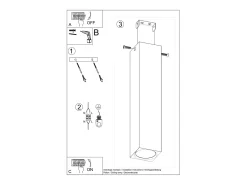 Lámparas de techo Zezu escandinavo de madera - 1 fuentes luminosas 4000K - L.6 x A.30 cm - roble