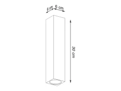 Lámparas de techo Zezu escandinavo de madera - 1 fuentes luminosas 4000K - L.6 x A.30 cm - roble