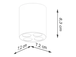 Lámparas De Techo Zoe Minimalista De Aluminio - 4 Fuentes Luminosas - L.7,2 X A.8,3 Cm - Blanco