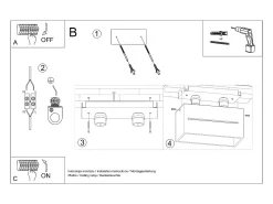 Lámparas de techo Zorbo maxi moderno de aluminio - 2 fuentes luminosas 3000K - L.20 x A.10 cm - blanco