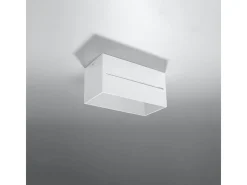 Lámparas de techo Zorbo maxi moderno de aluminio - 2 fuentes luminosas 3000K - L.20 x A.10 cm - blanco