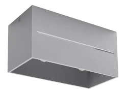 Lámparas de techo Zorbo maxi moderno de aluminio - 2 fuentes luminosas 4000K - L.20 x A.10 cm - gris