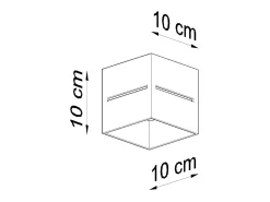 Lámparas de techo Zorbo moderno de aluminio - 1 fuentes luminosas 3000K - L.10 x A.10 cm - gris