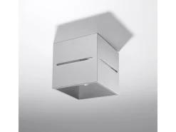 Lámparas de techo Zorbo moderno de aluminio - 1 fuentes luminosas 3000K - L.10 x A.10 cm - gris