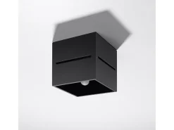 Lámparas de techo Zorbo moderno de aluminio - 1 fuentes luminosas 3000K - L.10 x A.10 cm - negro