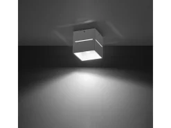 Lámparas de techo Zorbo moderno de aluminio - 1 fuentes luminosas 4000K - L.10 x A.10 cm - blanco
