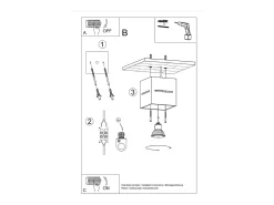 Lámparas de techo Zorbo moderno de aluminio - 1 fuentes luminosas 4000K - L.10 x A.10 cm - negro