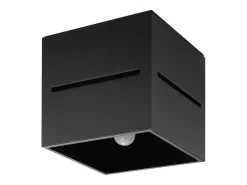 Lámparas de techo Zorbo moderno de aluminio - 1 fuentes luminosas 4000K - L.10 x A.10 cm - negro