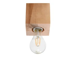 Lámparas de techo Zxina escandinavo de madera - 1 fuentes luminosas 3000K - L.10 x A.10 cm - madera natural