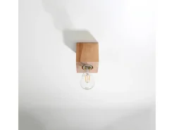 Lámparas de techo Zxina escandinavo de madera - 1 fuentes luminosas 3000K - L.10 x A.10 cm - madera natural