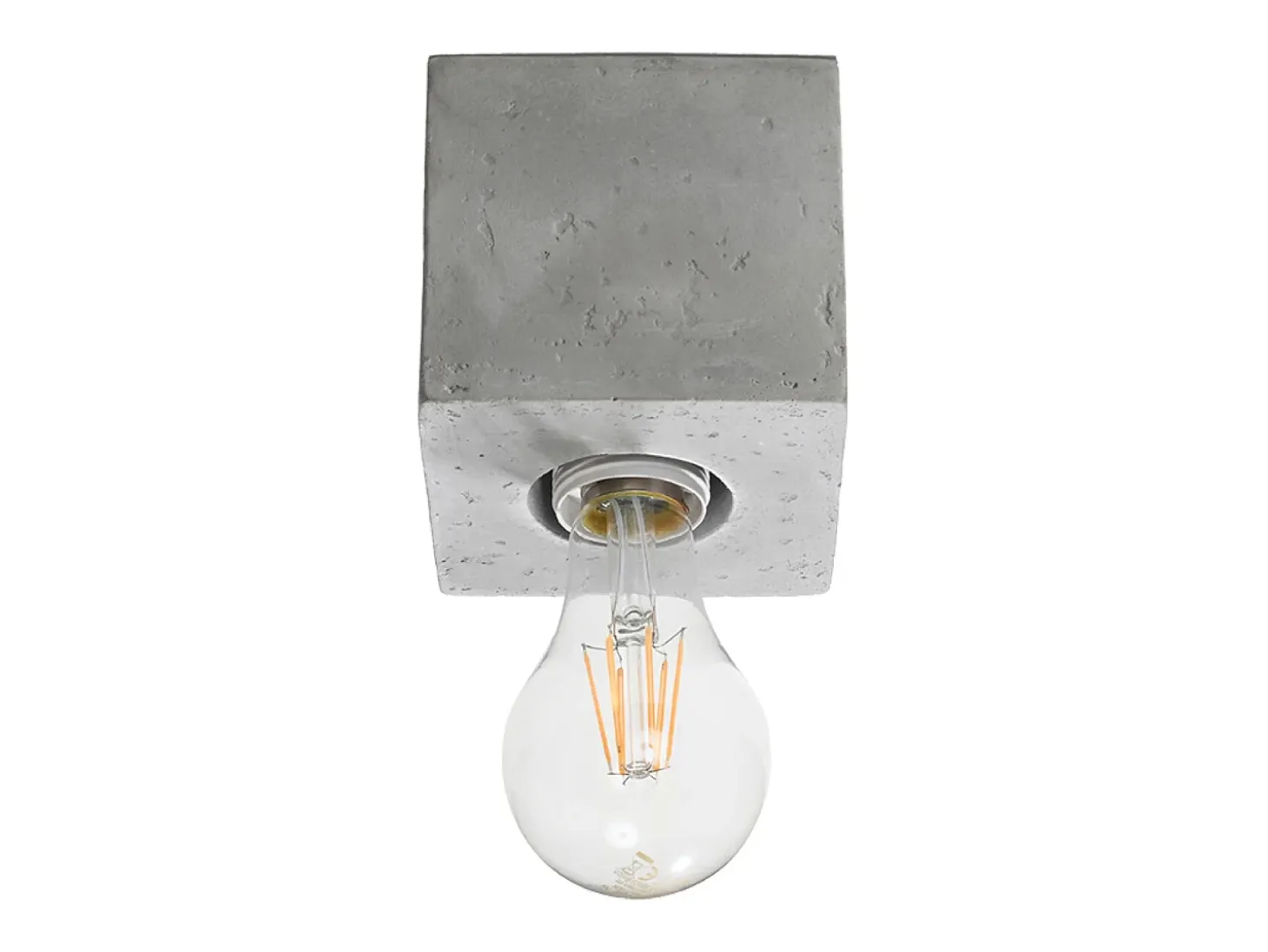 Lámparas de techo Zxina industrial de concreto - 1 fuentes luminosas 4000K - L.10 x A.10 cm - gris