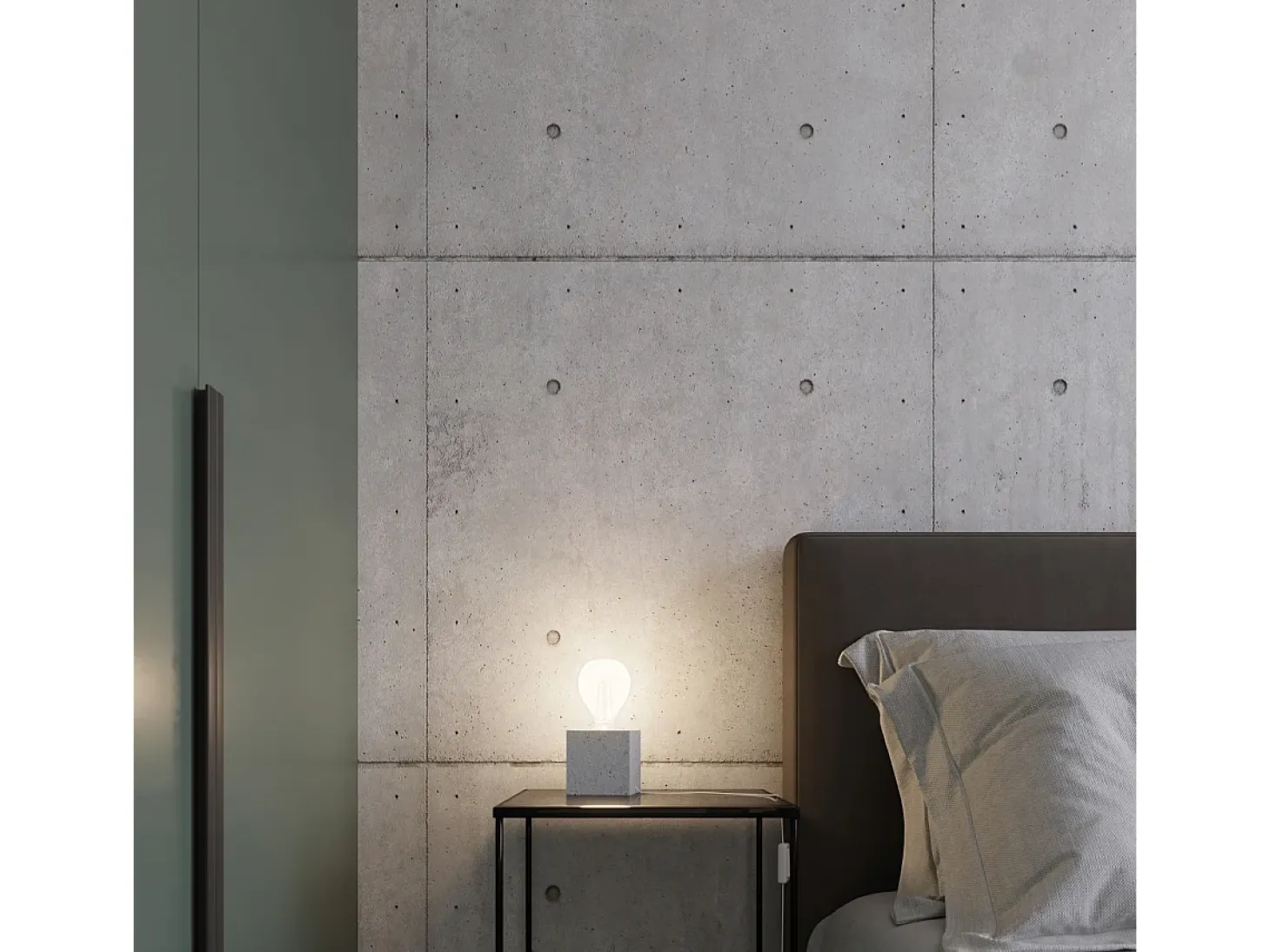 Lámparas de techo Zxina industrial de concreto - 1 fuentes luminosas 4000K - L.10 x A.10 cm - gris