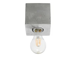 Lámparas de techo Zxina industrial de concreto - 1 fuentes luminosas 3000K - L.10 x A.10 cm - gris