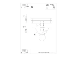 Lámparas de techo Zynfi moderno de acero/vidrio - 1 fuentes luminosas 3000K - L.12 x A.14,5 cm - blanco