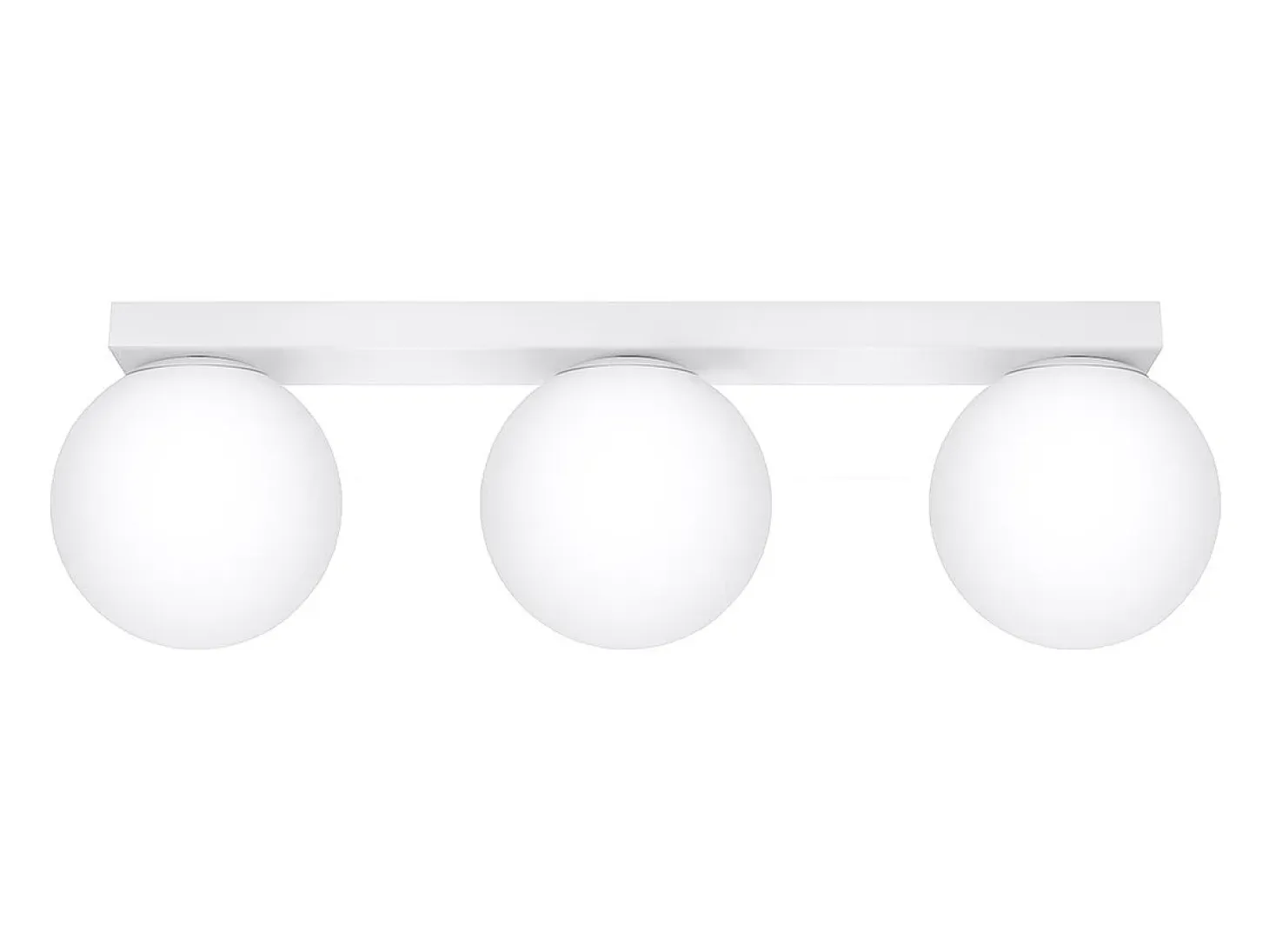 Lámparas de techo Zynfi moderno de acero/vidrio - 3 fuentes luminosas 3000K - L.50 x A.14,5 cm - blanco
