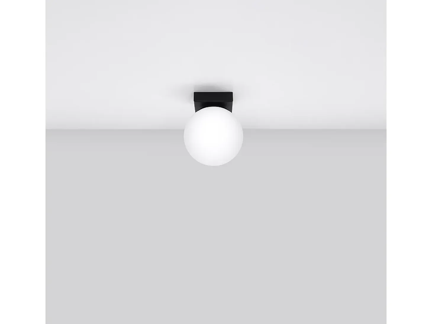 Lámparas de techo Zynfi moderno de acero/vidrio - 1 fuentes luminosas 3000K - L.12 x A.14,5 cm - negro
