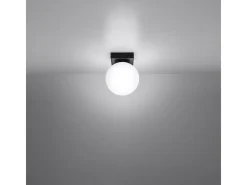 Lámparas de techo Zynfi moderno de acero/vidrio - 1 fuentes luminosas 4000K - L.12 x A.14,5 cm - negro