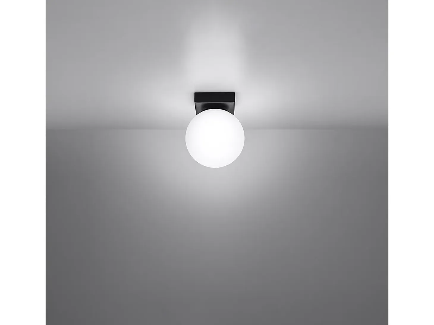 Lámparas de techo Zynfi moderno de acero/vidrio - 1 fuentes luminosas 4000K - L.12 x A.14,5 cm - negro