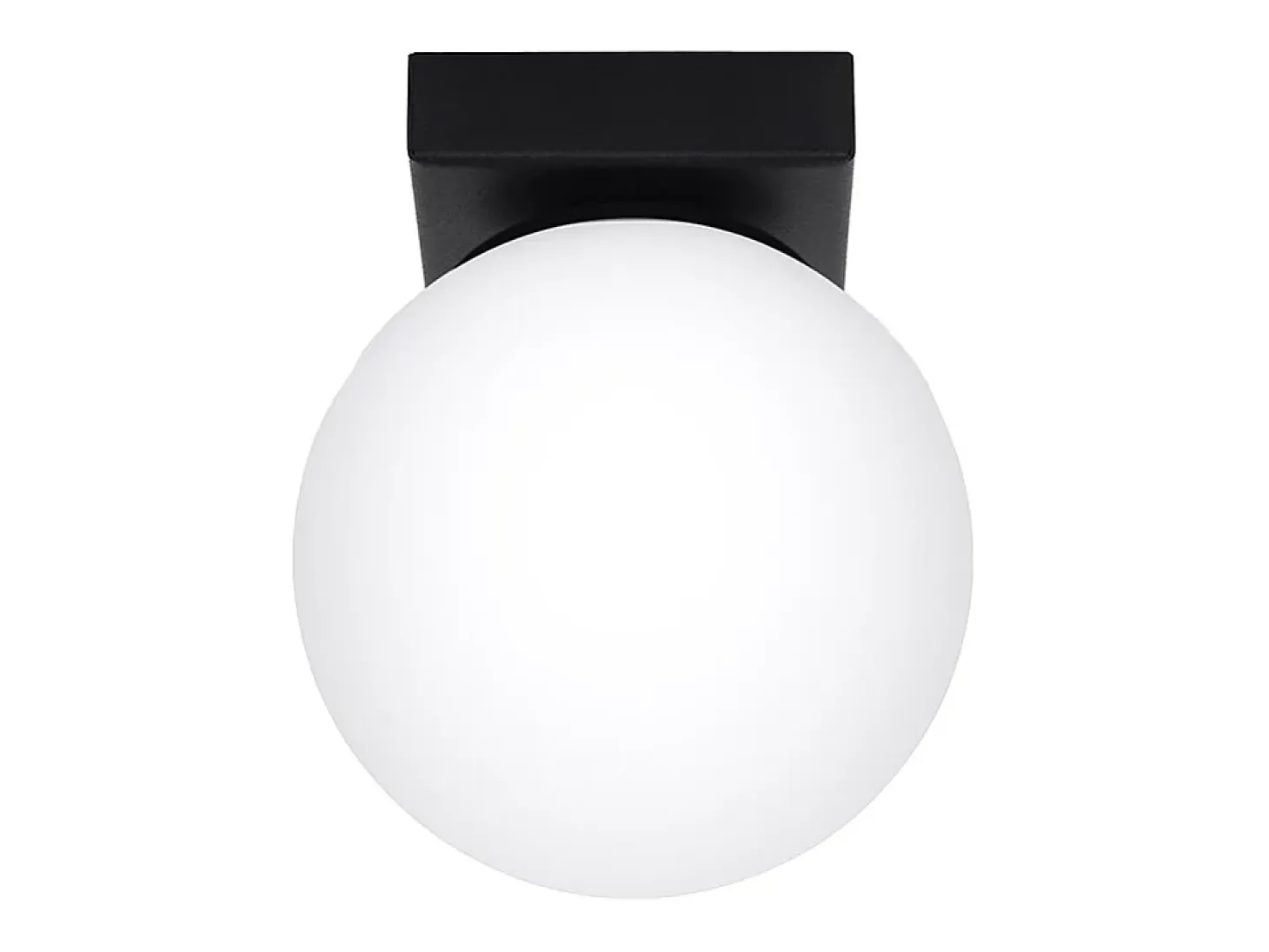 Lámparas de techo Zynfi moderno de acero/vidrio - 1 fuentes luminosas 4000K - L.12 x A.14,5 cm - negro