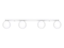 Lámparas de techo Zynfi moderno de acero/vidrio - 4 fuentes luminosas 3000K - L.88 x A.14,5 cm - blanco