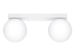 Lámparas de techo Zynfi moderno de acero/vidrio - 2 fuentes luminosas 4000K - L.34,5 x A.14,5 cm - blanco