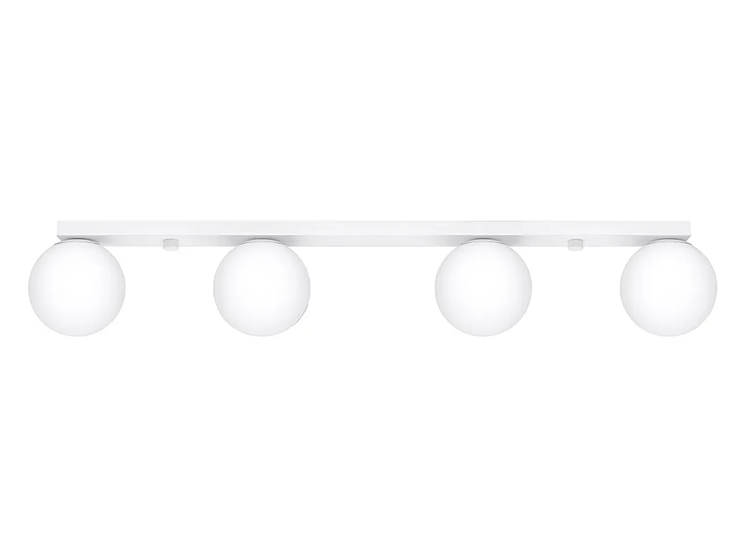 Lámparas de techo Zynfi moderno de acero/vidrio - 4 fuentes luminosas 4000K - L.88 x A.14,5 cm - blanco