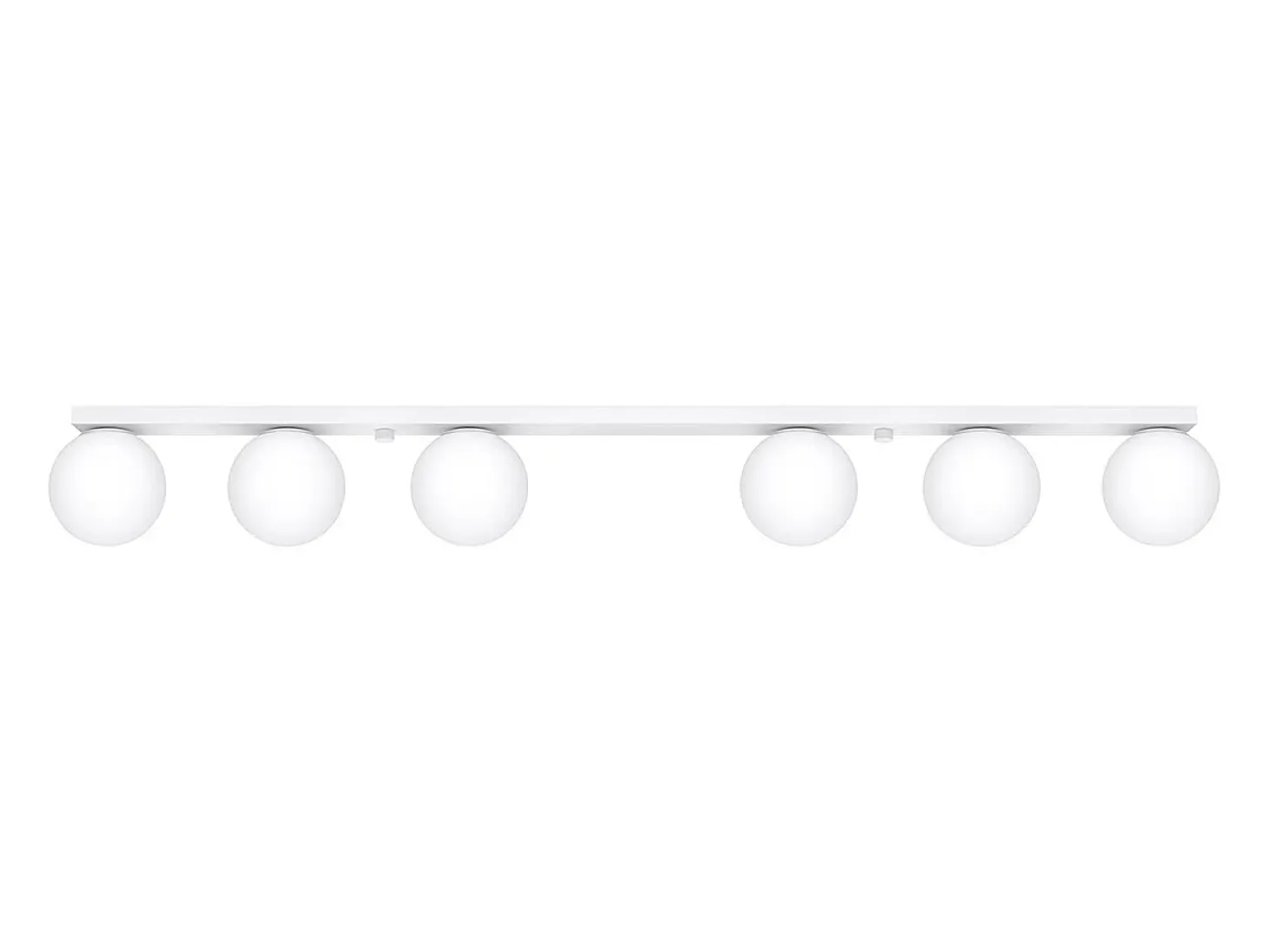 Lámparas de techo Zynfi moderno de acero/vidrio - 6 fuentes luminosas 4000K - L.120 x A.14,5 cm - blanco