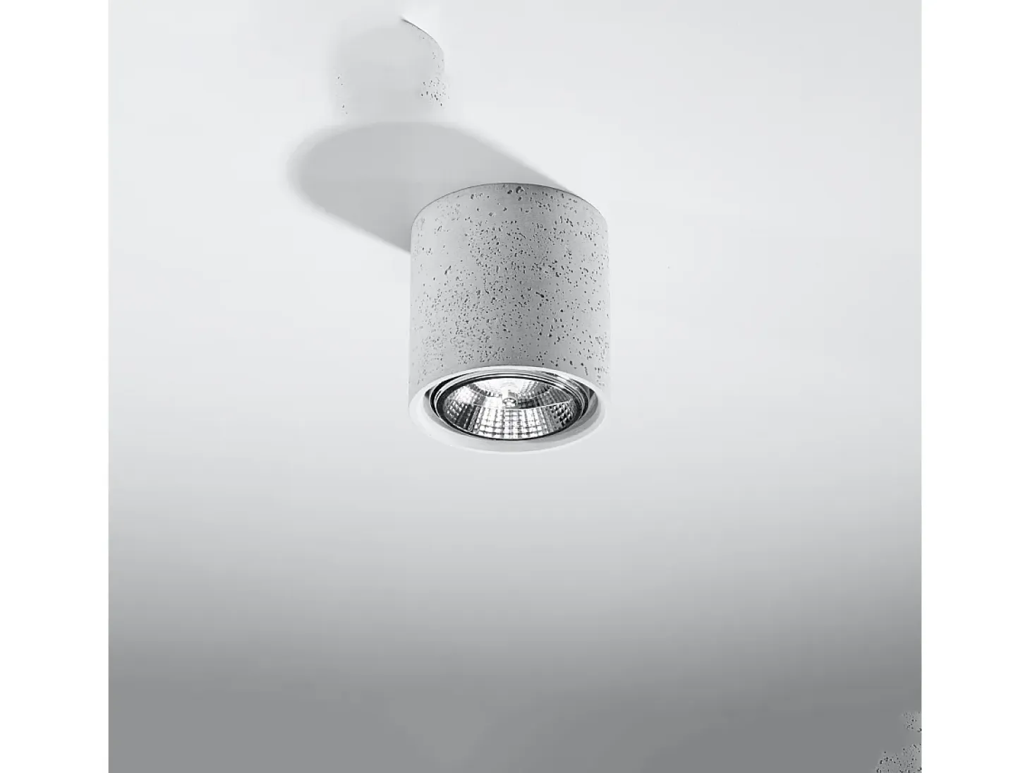 Lámparas de techo Zynko industrial de concreto - 1 fuentes luminosas 3000K - L.14 x A.14 cm - gris