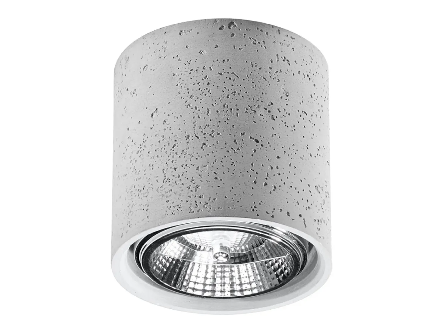 Lámparas de techo Zynko industrial de concreto - 1 fuentes luminosas 3000K - L.14 x A.14 cm - gris