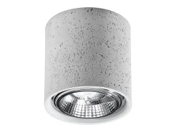 Lámparas de techo Zynko industrial de concreto - 1 fuentes luminosas 4000K - L.14 x A.14 cm - gris