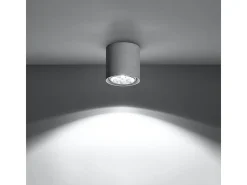 Lámparas de techo Zynko industrial de concreto - 1 fuentes luminosas 4000K - L.14 x A.14 cm - gris
