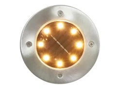 Lámparas solares de suelo 8 unidades luces LED blanco cálido ES548502